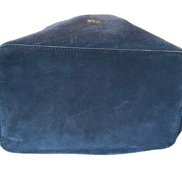 Handbag suede Ralph Lauren dark blue - Picture 6 of 6